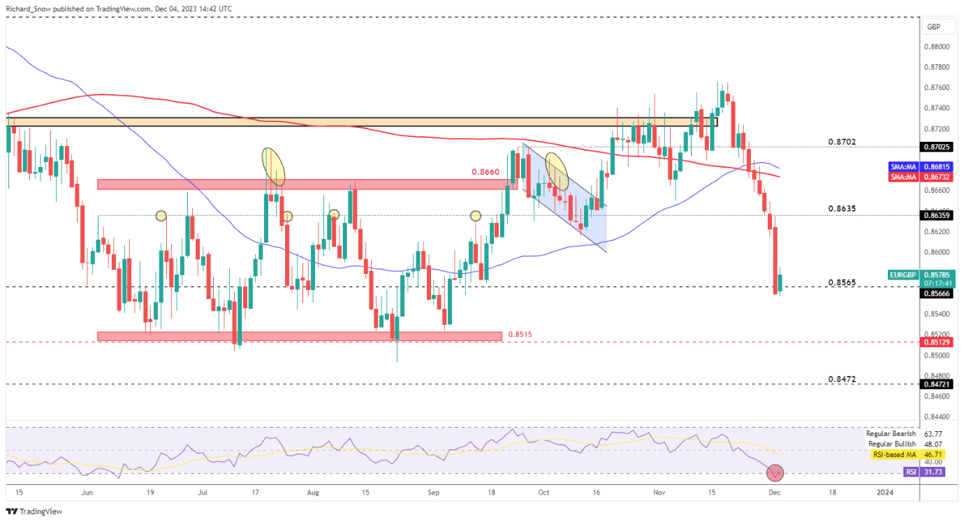 Euro Update: EUR/USD Meets Support, While EUR/GBP Looks to Halt Major Sell-off