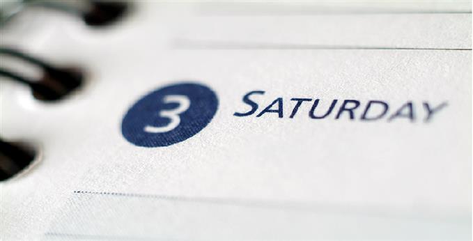 Saturday calendar